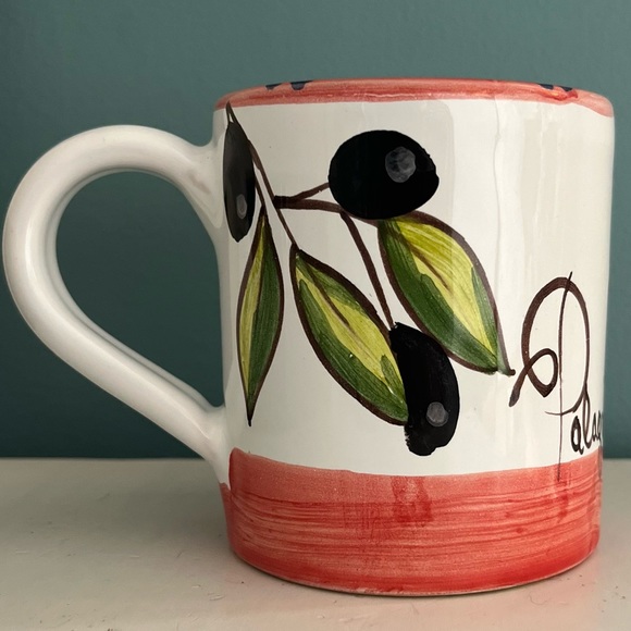 Deruta Italian Hand Painted Pottery Mug with Grape Motif. Signed. - Picture 5 of 7